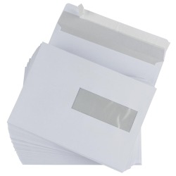 Gallery enveloppes, ft 156 x 220 mm, bande adhésive, fenêtre à droite (ft 40 x 110 mm)