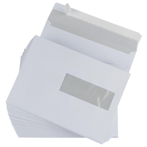 Gallery enveloppes, ft 156 x 220 mm, bande adhésive, fenêtre à droite (ft 40 x 110 mm)