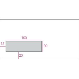 Gallery enveloppes ft 110 x 220 mm (DL) bande adhésive, fenêtre à gauche (ft 30 x 100 mm)  (boîte dist...