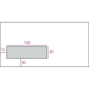 Gallery enveloppes ft 110 x 220 mm (DL) bande adhésive, fenêtre à gauche (ft 30 x 100 mm)  (boîte dist...