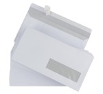 Gallery enveloppen ft 110 x 220 mm, venster rechts, stripsluiting, doos van 500 stuks