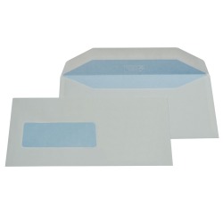 Gallery enveloppen ft 114 x 229 mm, met venster links (ft 40 x 110 mm), gegomd, doos van 500 stuks