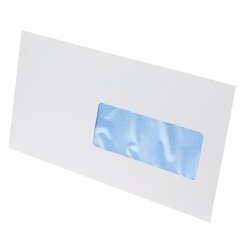 Gallery enveloppes, ft 114 x 229 mm, bande adhésive, fenêtre à droite (ft 40 x 110 mm)