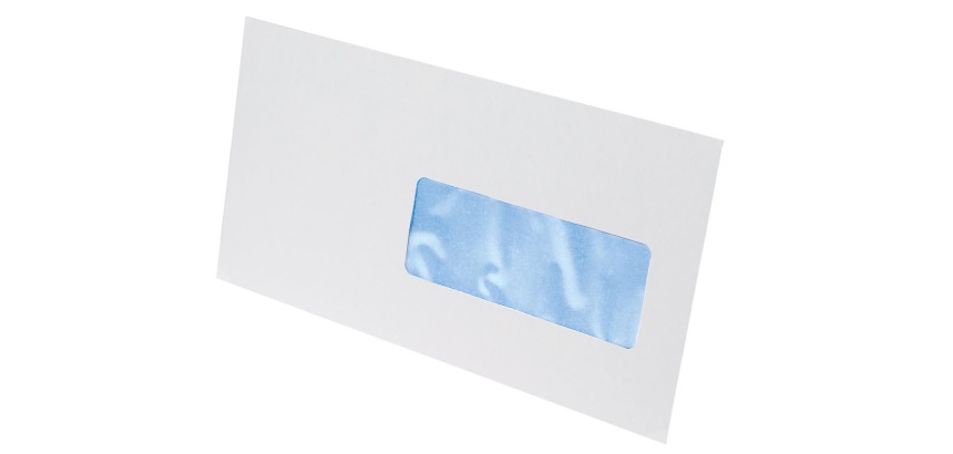 Gallery enveloppes, ft 114 x 229 mm, bande adhésive, fenêtre à droite (ft 40 x 110 mm)