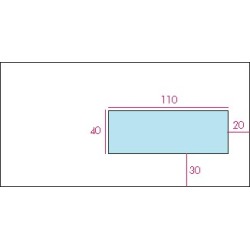 Gallery enveloppen ft 114 x 229 mm, venster rechts, stripsluiting, doos van 500 stuks