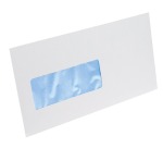 Gallery enveloppes, ft 114 x 229 mm, bande adhésive, fenêtre à gauche (ft 40 x 110 mm)