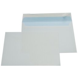 Gallery enveloppes, Ft 162 x 229 mm (C5), bande adhésive, intérieur bleu