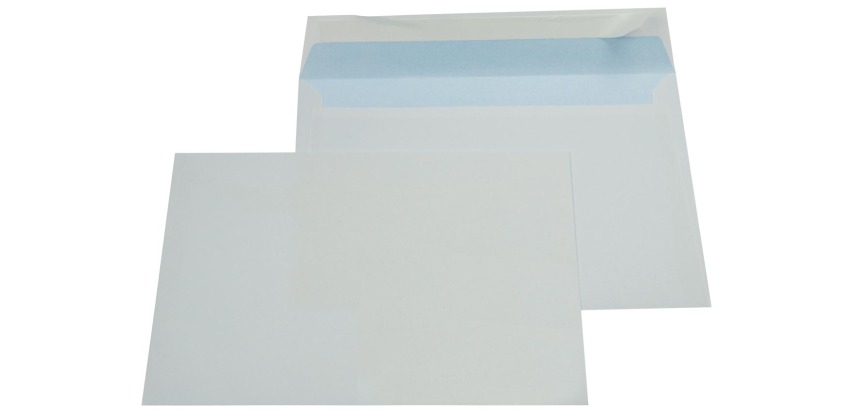 Gallery enveloppen ft 162 x 229 mm, stripsluiting, binnenzijde blauw, doos van 500 stuks