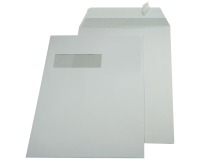 Gallery envelopes ft 229 x 324 mm (C4) adhesive strip, left window (ft 40 x 110 mm)