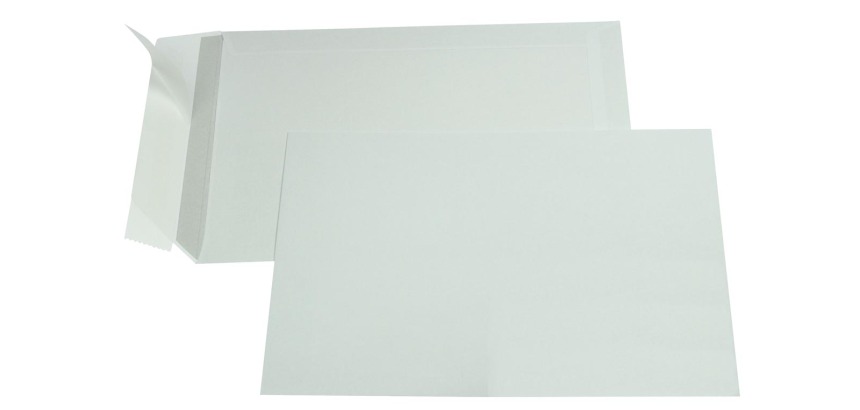 Gallery enveloppen ft 162 x 229 mm, stripsluiting, binnenzijde grijs, doos van 500 stuks