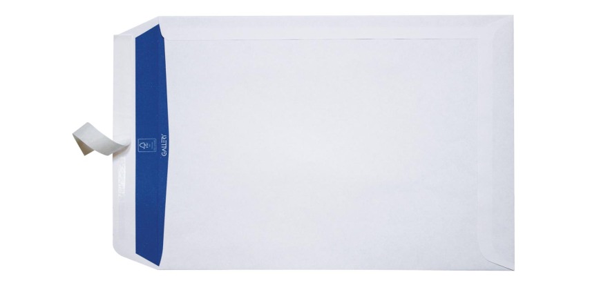 Gallery envelopes, size 230 x 310 mm, adhesive strip, without window