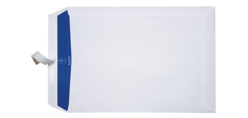 Gallery enveloppen ft 230 x 310 mm, stripsluiting, binnenzijde blauw, doos van 250 stuks