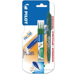 Roller PILOT FriXion Medium vert 1 pièce + 3 recharges