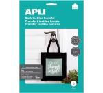 Apli T-shirt Transfer Paper for black or dark fabric, pack of 5 sheets