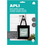 Apli T-shirt Transfer Paper pour textile noir ou foncé, paquet de 5 feuilles