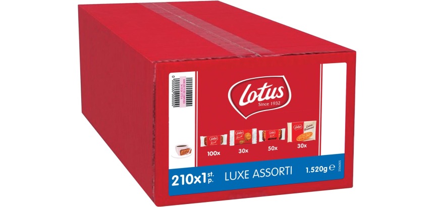 Lotus gâteaux Luxe Assorti, assortiment de gâteaux, boîte de 210 pièces