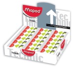 Maped gomme Technic 300 avec fourreau carton et emballage cellophane, boîte de 36 pièces