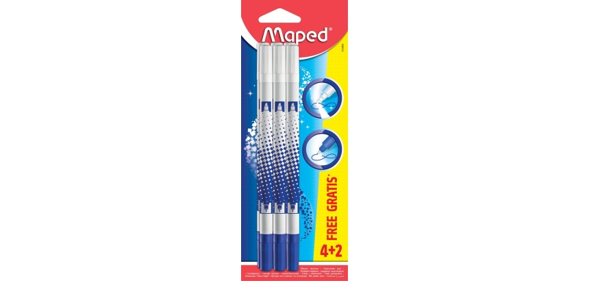 Maped effaceur, blister 4 + 2 pièces