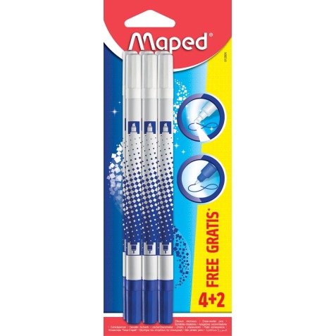 Maped effaceur, blister 4 + 2 pièces