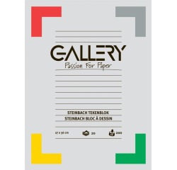 Gallery Steinbach tekenpapier, 200 g, ft 27 x 36 cm, blok van 20 vel