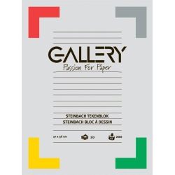 Gallery Steinbach tekenpapier, 200 g, ft 27 x 36 cm, blok van 20 vel