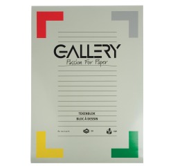 Gallery tekenpapier, 190 g, ft 29,7 x 42 cm, A3,  extra zwaar houtvrij papier, blok van 20 vel