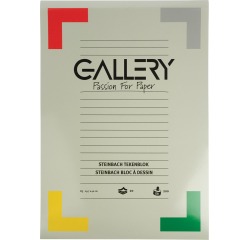 Gallery Steinbach tekenpapier, 200 g, ft 29,7 x 42 cm, A3, gekorreld, blok van 20 vel