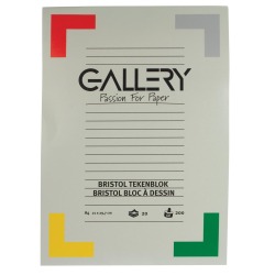 Gallery Bristol tekenpapier, 200 g, ft 21 x 29,7 cm , A4, blok van 20 vel