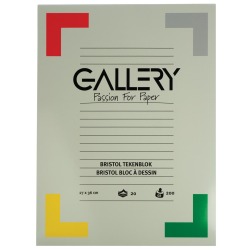 Gallery Bristol tekenpapier, 200 g, ft 27 x 36 cm, blok van 20 vel