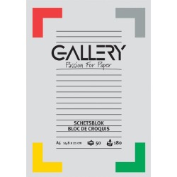 Gallery schetsblok, ft 14,8 x 21 cm (A5), 180  g/m², blok van 50 vel