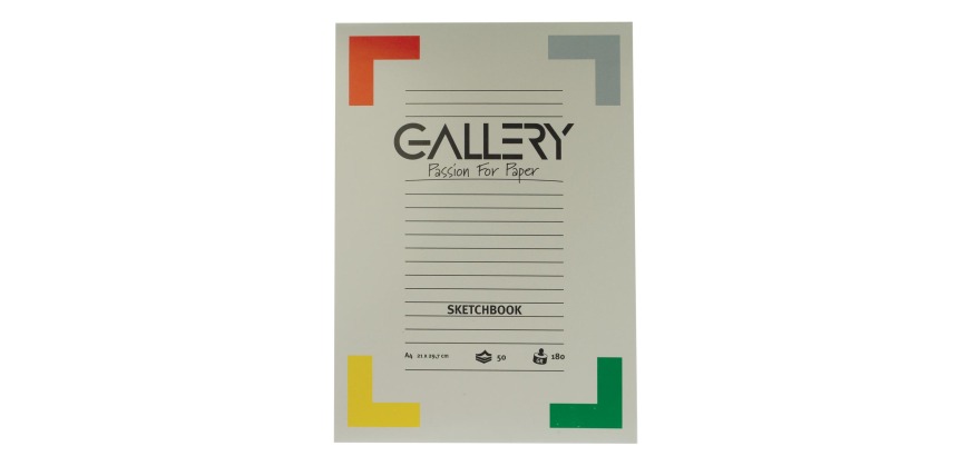 Sketchbook gallery, 180 g/m², A4 size, 50 sheets