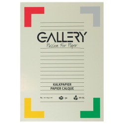 Gallery kalkpapier, ft 21 x 29,7 cm (A4), blok van 50 vel