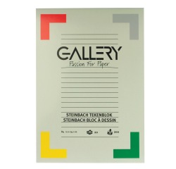 Gallery Steinbach tekenpapier, 200 g, ft 21 x 29,7 cm, A4, gekorreld, blok van 20 vel