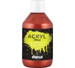 Darwi Acrylfarbe Metalleffekt, Flasche 250 ml, Leder