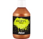 Darwi Acrylfarbe Metalleffekt, Flasche 250 ml, Bronze
