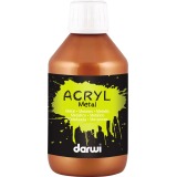 Darwi peinture acrylique Metal effect, flacon de 250 ml, bronze