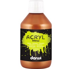 Darwi acrylverf Metal effect, flacon van 250 ml, brons