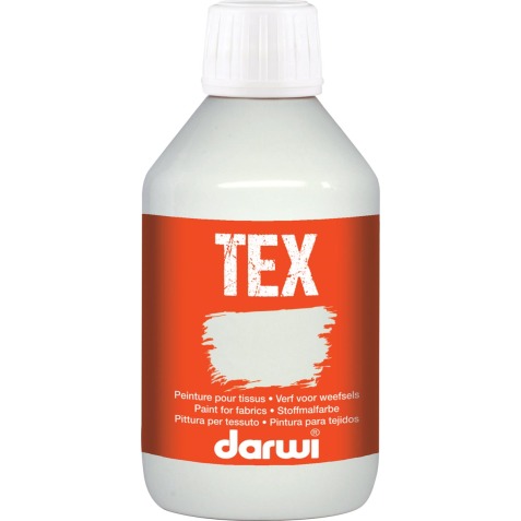 Darwi peinture textile Tex, 250 ml, blanc