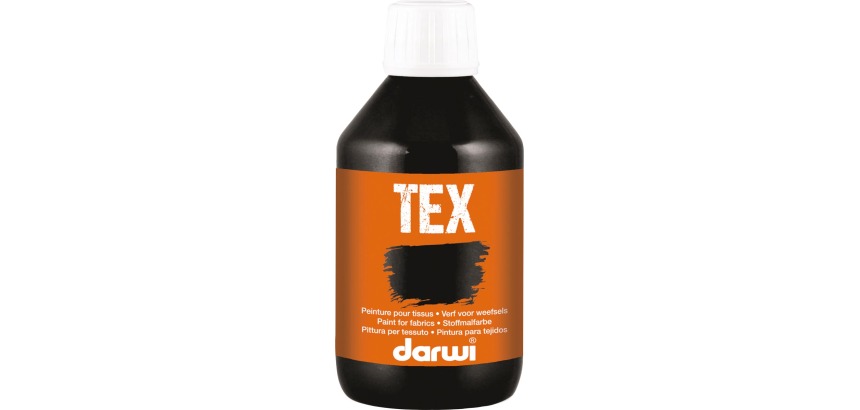 Darwi peinture textile Tex, 250 ml, noir