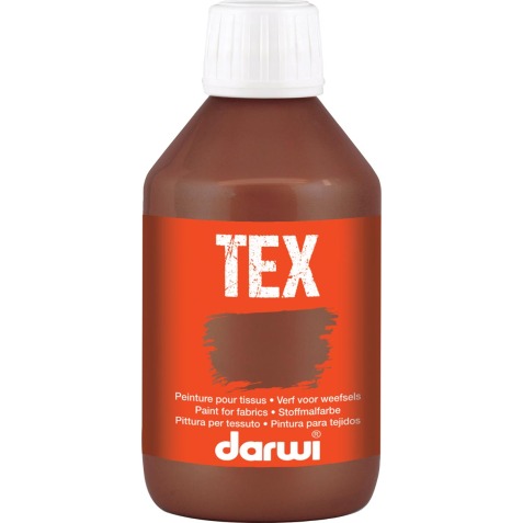 Darwi peinture textile Tex, 250 ml, brun foncé