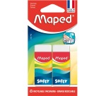 Maped Softy eraser, medium, white, blister pack of 2 pieces