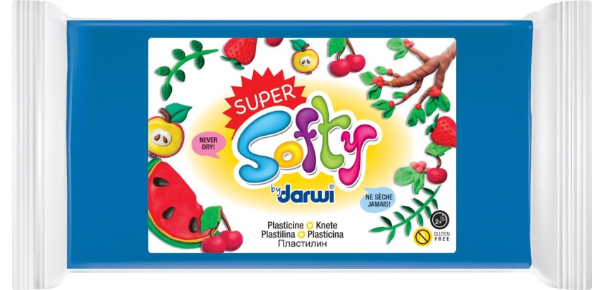 Darwi pâte à modeler Super Softy 350 g, bleu