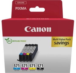 Canon inktcartridge CLI-571, 345 pagina's, OEM 0386C009, 4 kleuren