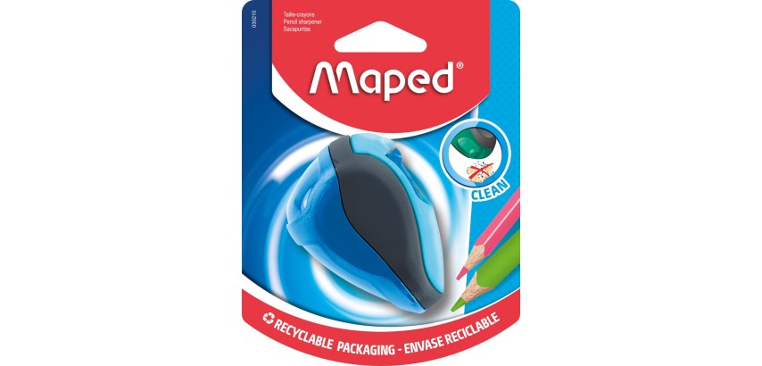 Maped Clean 2-Hole Pencil Sharpener, blister pack