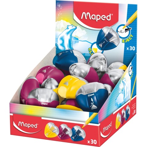 Maped taille-crayon I-Gloo Eject 1 trou, couleurs assorties