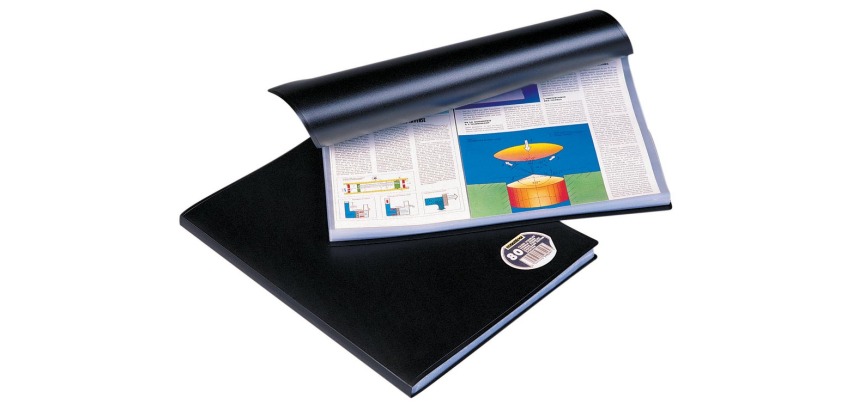 OXFORD Memphis document protector, A3 format, in PP, 40 pockets, black