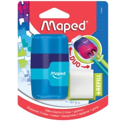 Maped potloodslijper + gom Connect Soft Touch, op blister