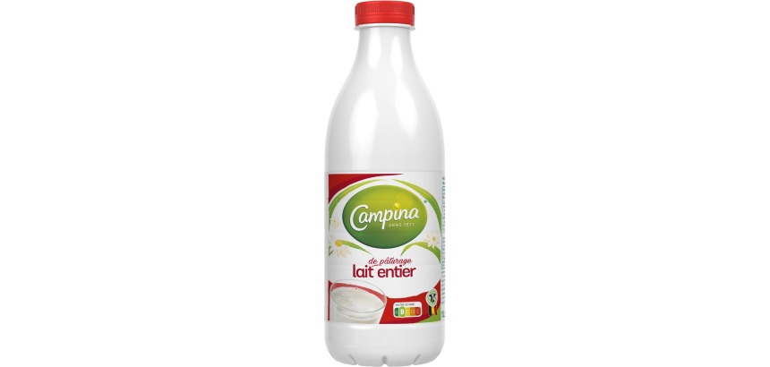 Campina whole milk, 1 liter, pack of 6 pieces