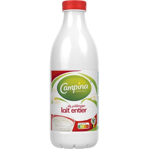 Campina lait entier, 1 litre, paquet de 6 pièces