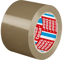 Tesa ruban adhésif d'emballage premium, ft. 75 mm x 66 m, PVC, Havana